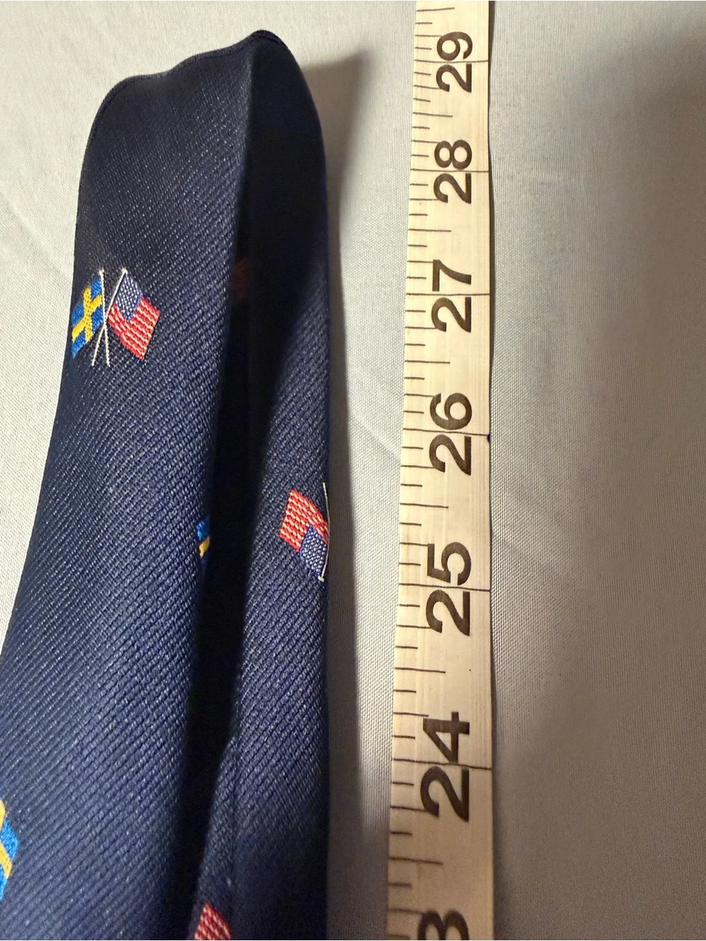 Men's Navy American Flag Pattern Silk handmade Tie - Classic Navy